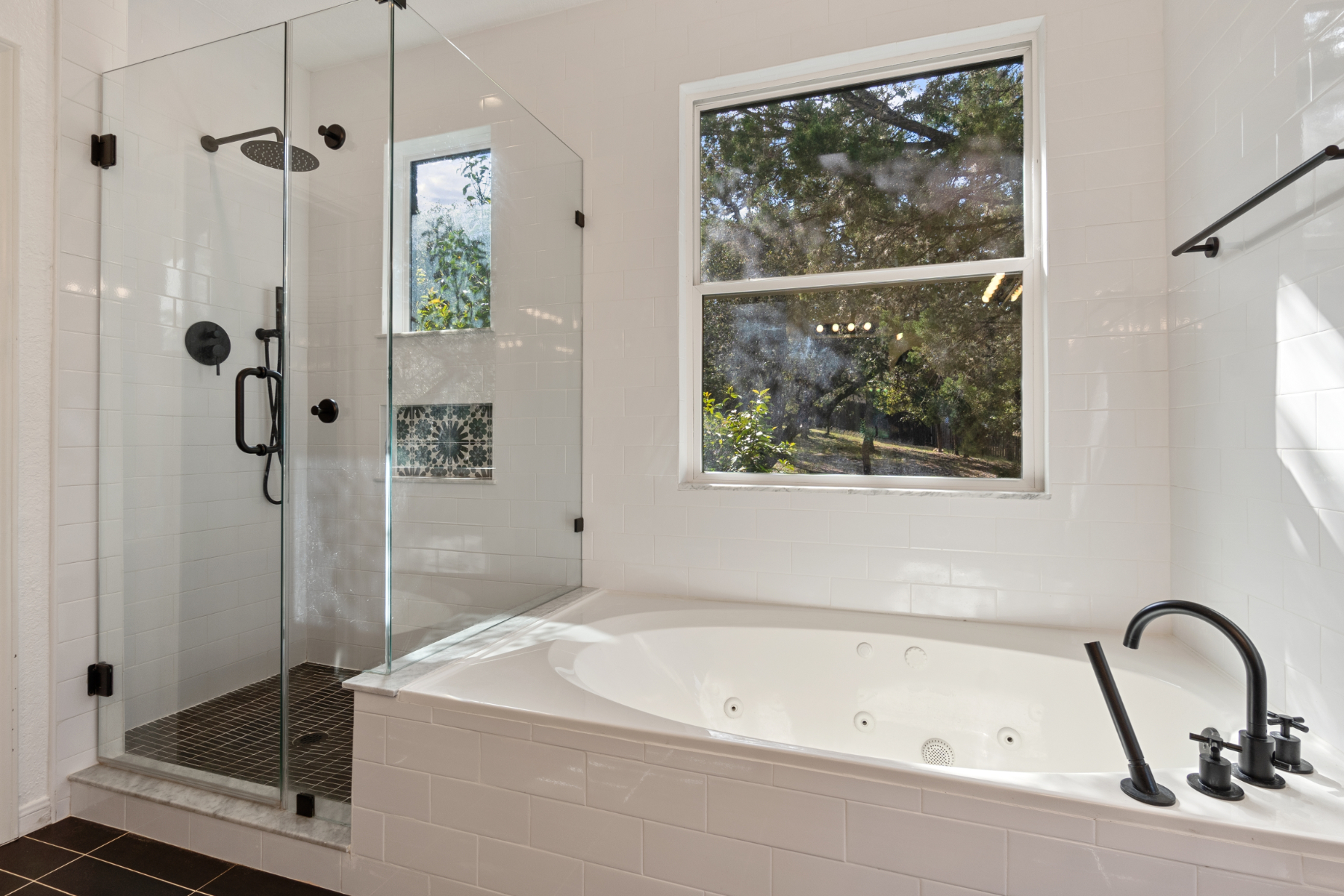 an interior view of a home bathroom